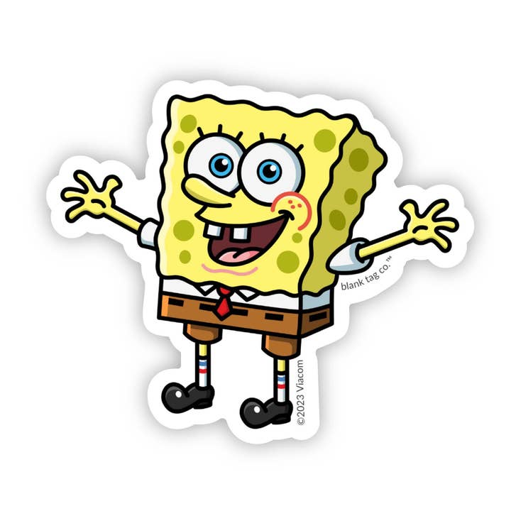 SpongeBob SquarePants® Waterproof Sticker - SpongeBob for wholesale by Blank Tag Co. - Waterproof Stickers
