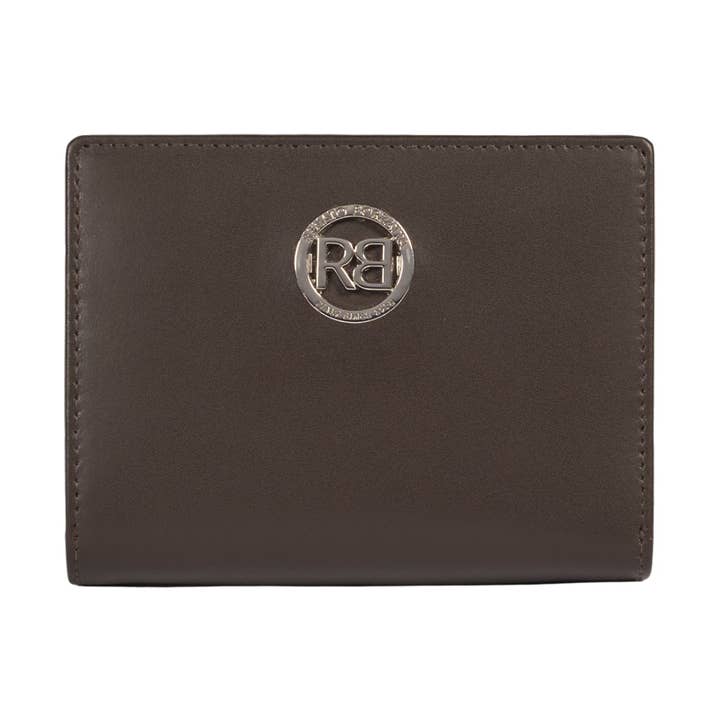 RB1083SB | Damenbrieftasche Made in Italy aus echtem, glattem, mattem Leder. Farbe Dunkelbraun. Abmessungen (geschlossen): 13 x 9 x 2,5 cm für den Großhandel von Kaili mood / RENATO BORZATTA - Italy since 1978 -