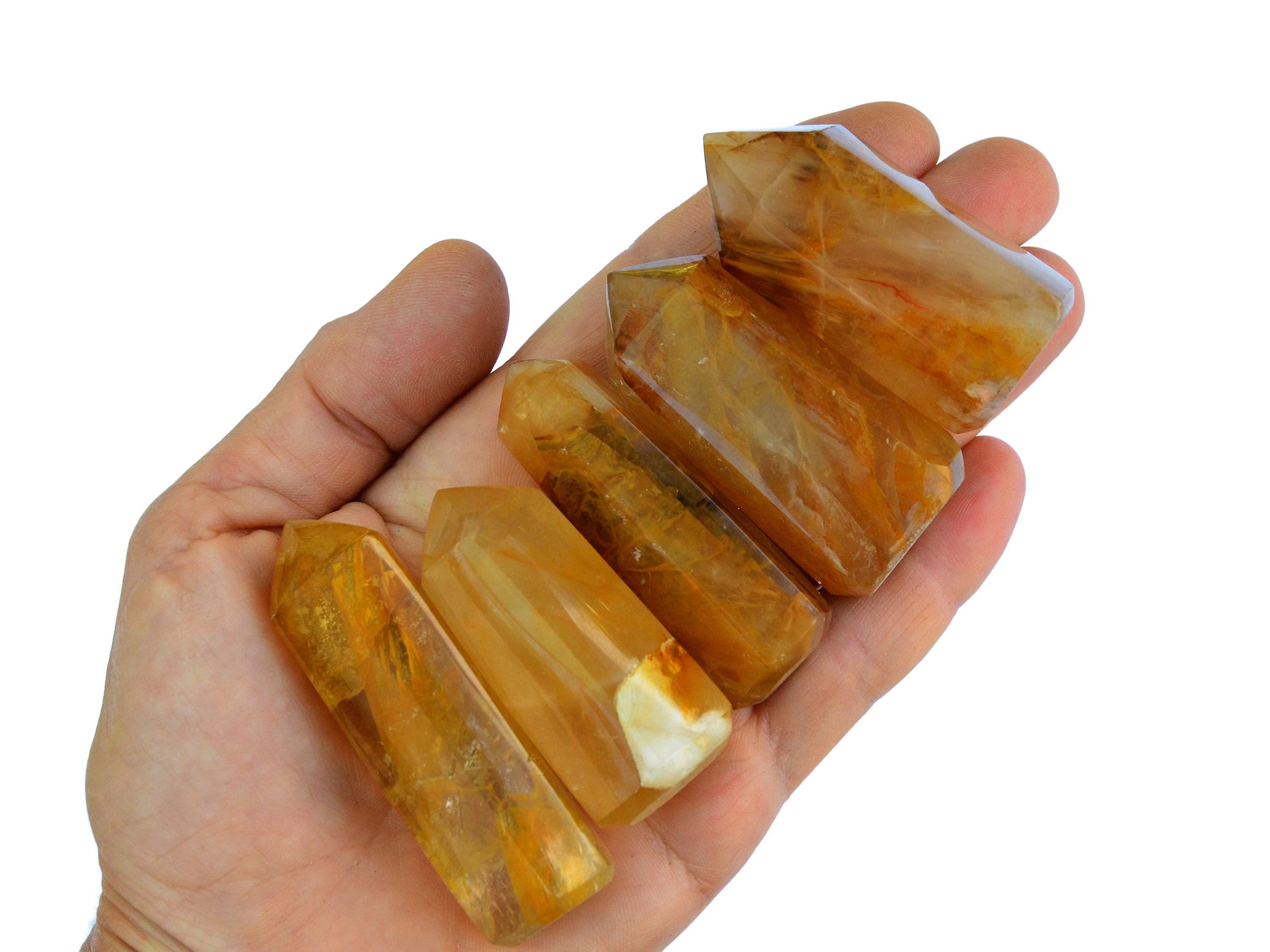 Kaia & Crystals – Großhandel Spiritueller Stein/Kristall – Gelber hämatoider Quarzpunkt (30 g — 250 g)10