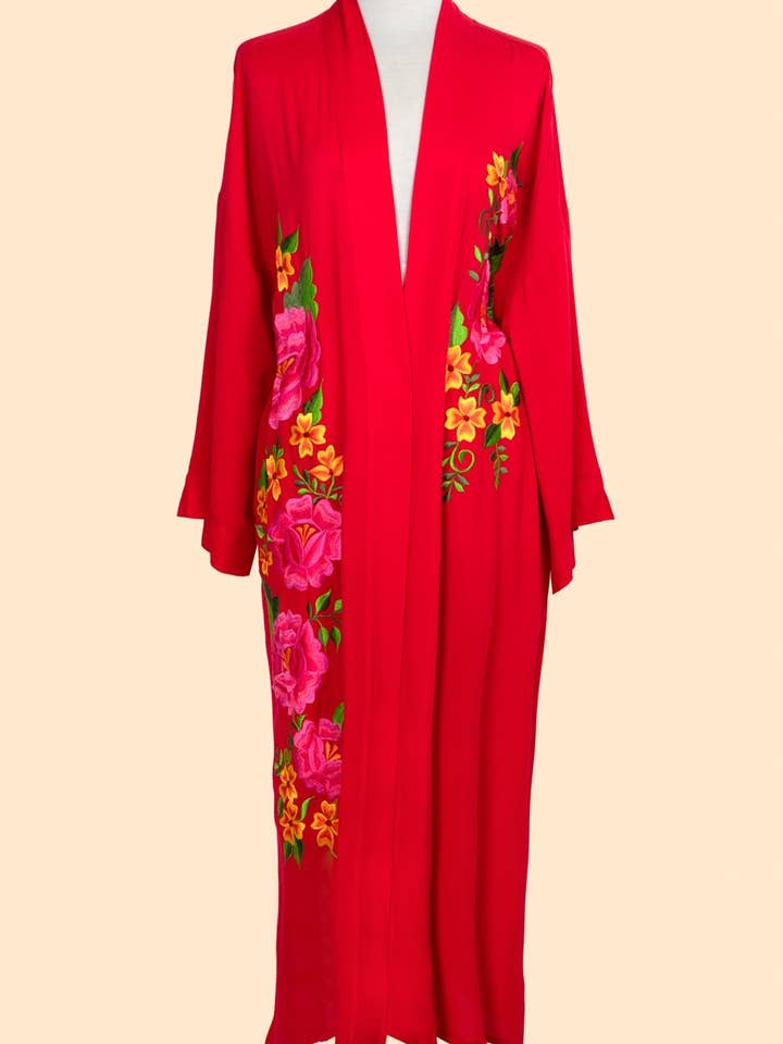 Seeing Rød Kimono Robe for engroshandel hos Ceiba