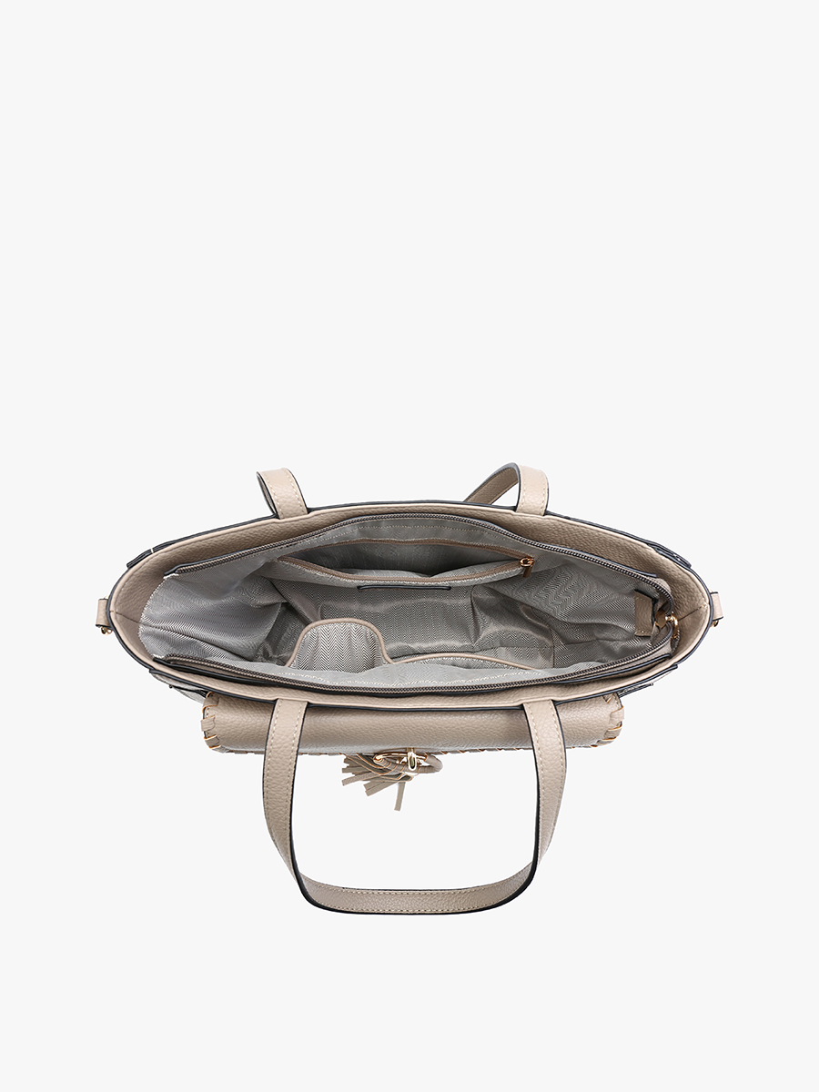 Jen & Co. - Wholesale Tote Bag - Women's - M2464 Phoebe Whipstitch Pocket Tote5