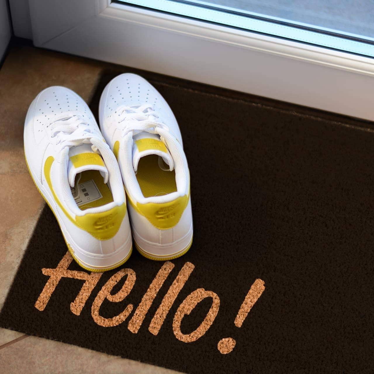 Wholesale Gifts Tomorrow – wholesale Door mat – Hello Bye Novelty Doormat Unique Black Coir Front Welcome2