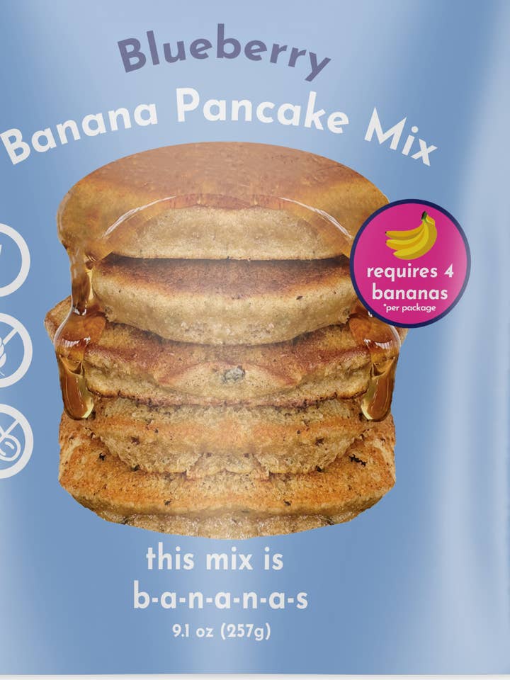 Blueberry Banana Pancake Mix for wholesale by GoNanas