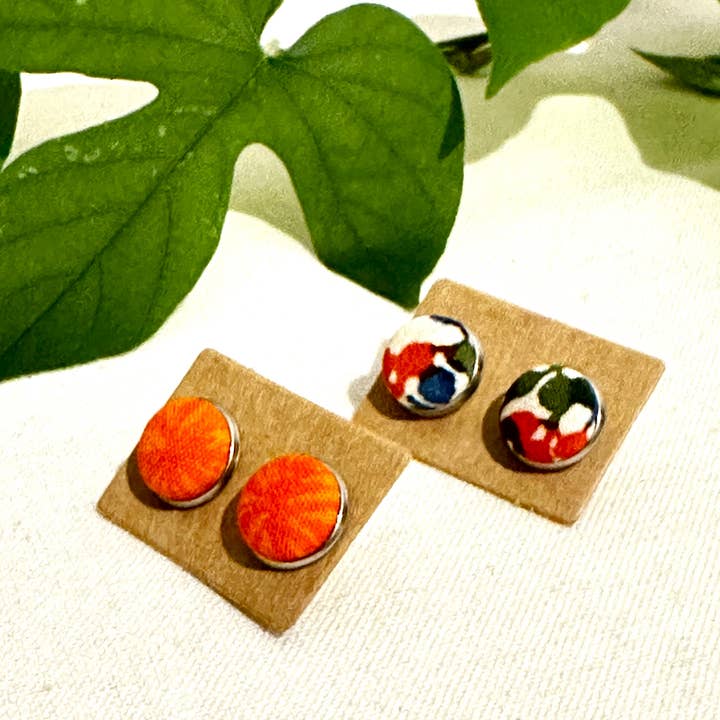 Sophie Silks - Wholesale Dangle earrings - Button Kimono Earrings3