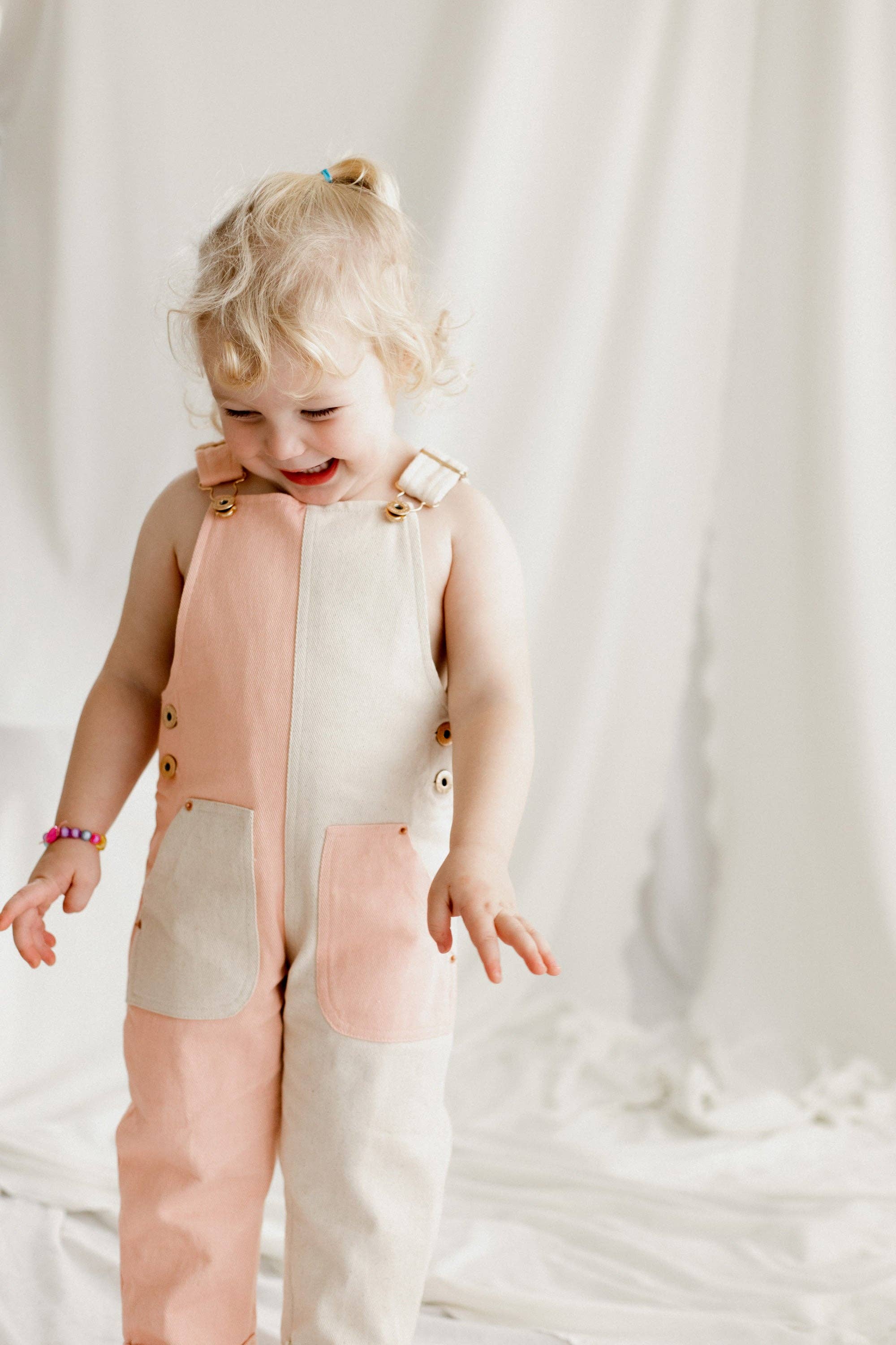 With Love for Kids - Wholesale Overalls - Baby - Hudson Denim Overalls - SPLIT BLUSH2