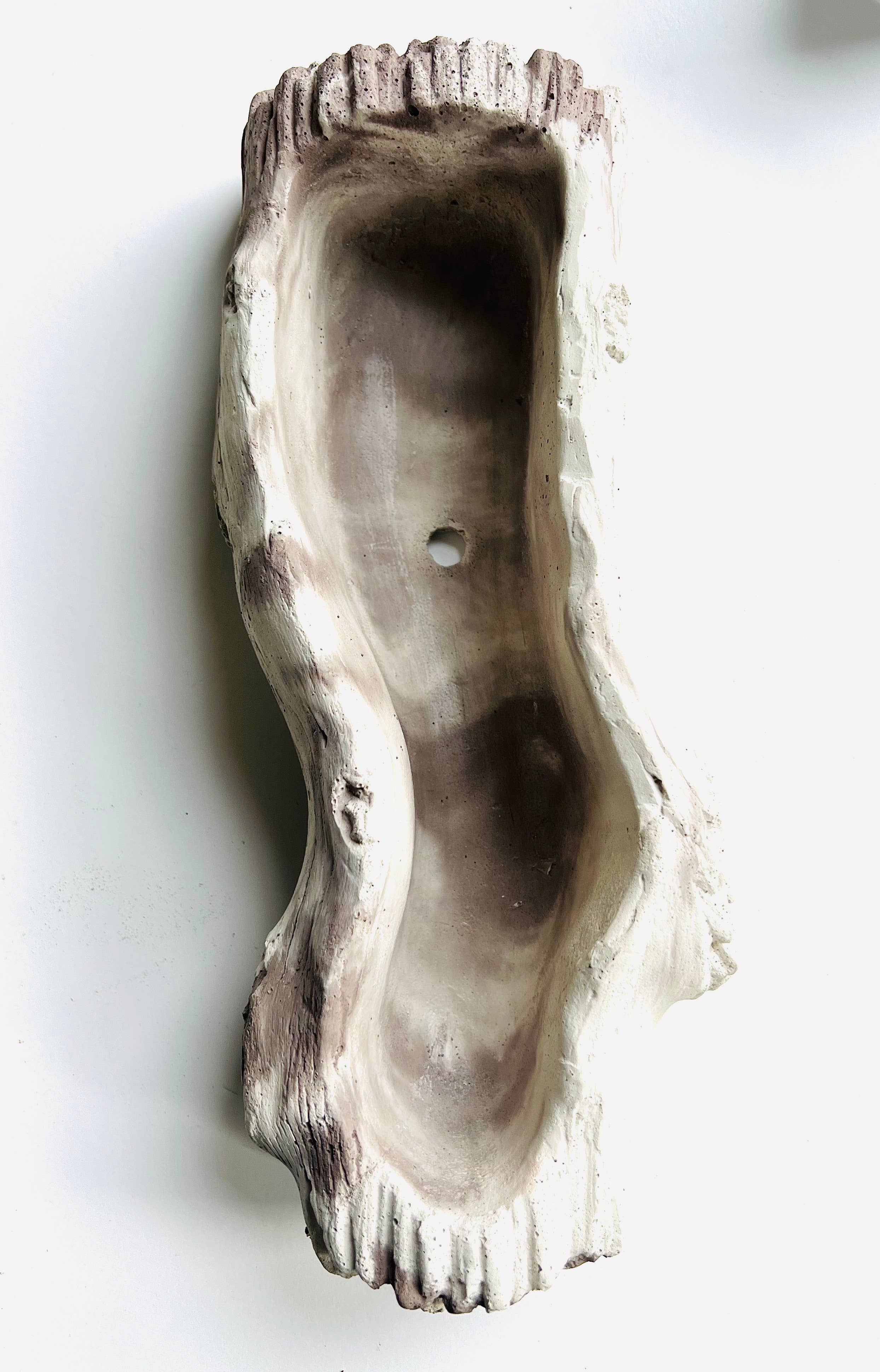 Aroma Sparks - Vente Pot - Jardinière en bûche de ciment | Récipient vide pour bougie | Unique1