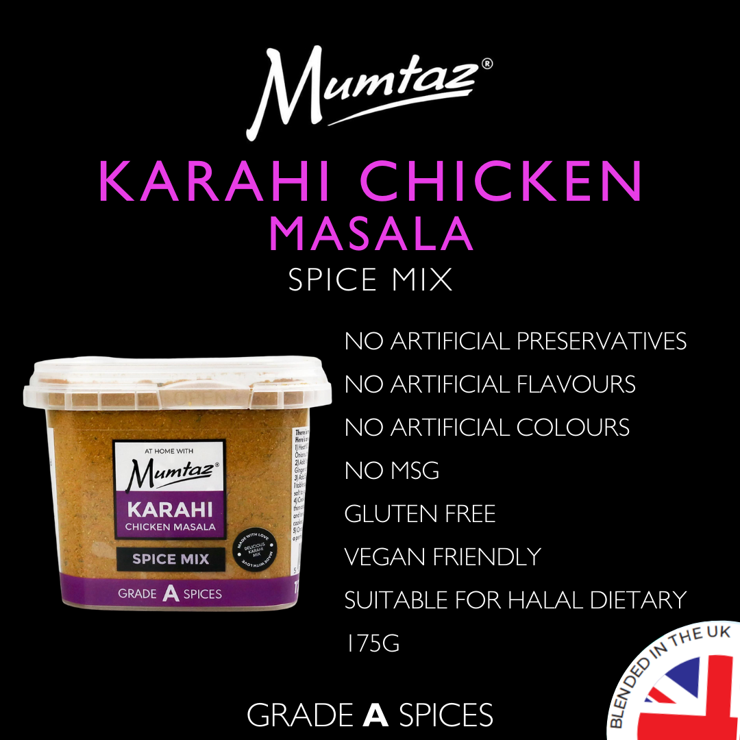 Mumtaz – wholesale Dried spice mix – Mumtaz Karahi Chicken Masala Spice Mixes Pack - 6x175g1