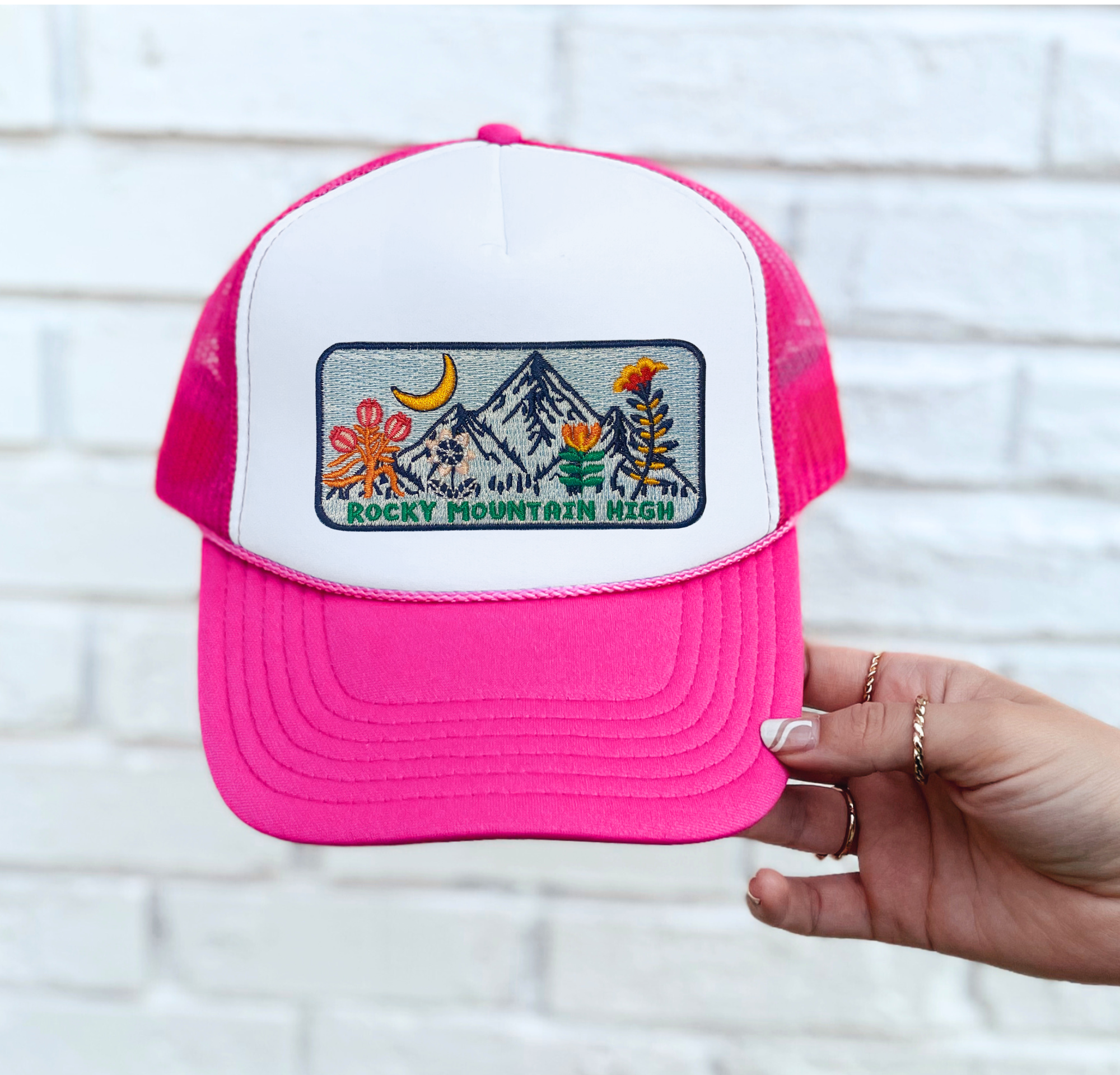 Spruce Seed - Wholesale Trucker Hat - Women's - Adult Trucker Hat- Rocky Mountain High Patch 2