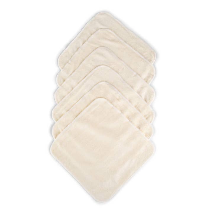 Zoe Sage - Wholesale Wash cloth – Child & baby - Baby Wash Cloths Bamboo 6 Pack - White2