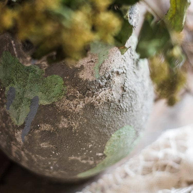 Rustic Reach - Wholesale Plant Pot - Pompeii Cement Floral Jar4
