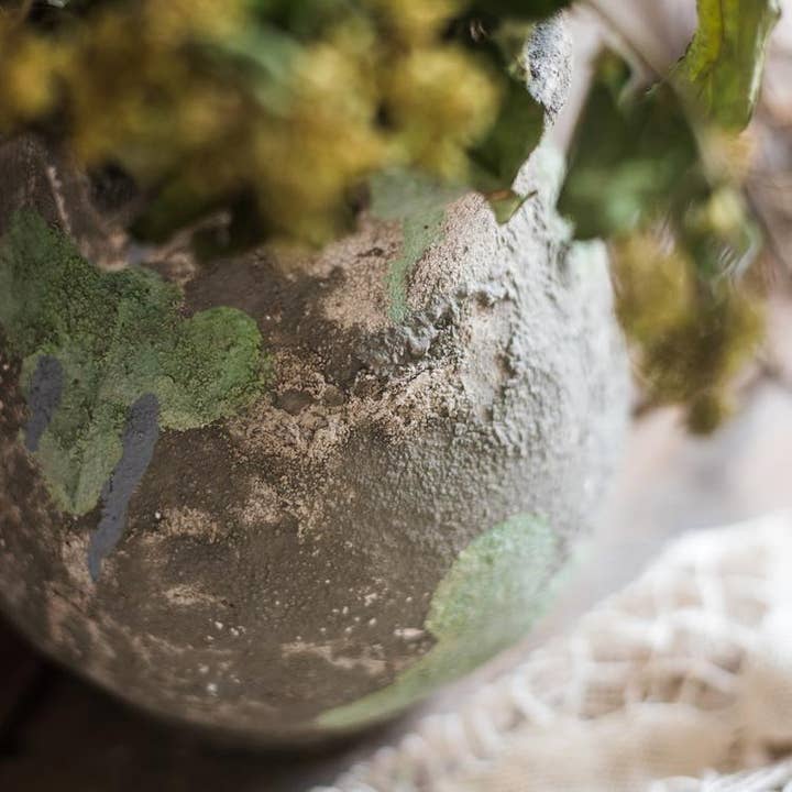 Rustic Reach - Wholesale Plant Pot - Pompeii Cement Floral Jar4