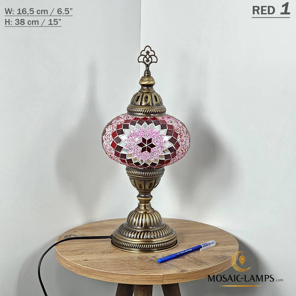 Mosaic Lamps - Vendita all'ingrosso Lampada da scrivania/d'accento - Lampada da tavolo grande a globo con mosaico turco, Marrakec, oltre 10 colori76