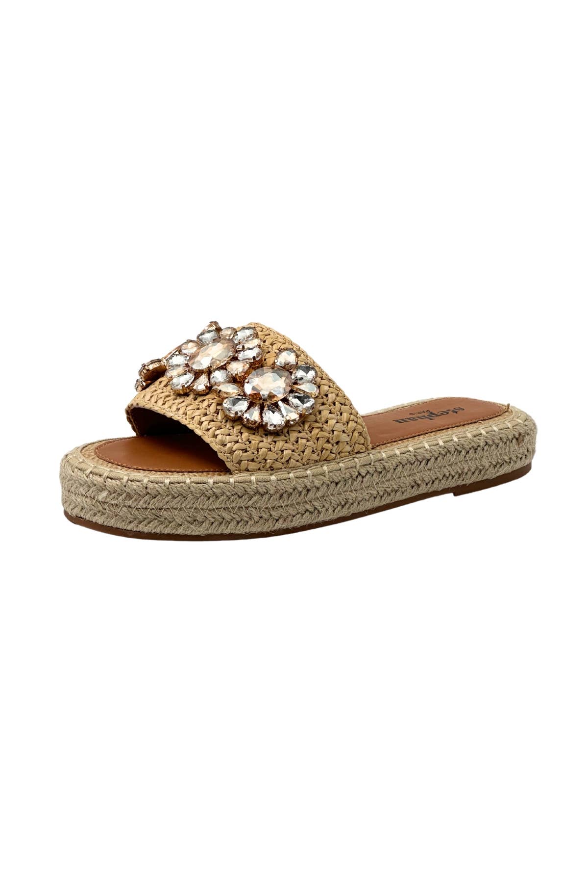 Negro Sandalia espadrille con piedras coloridas y tira trenzada de venta al por mayor en Faire3