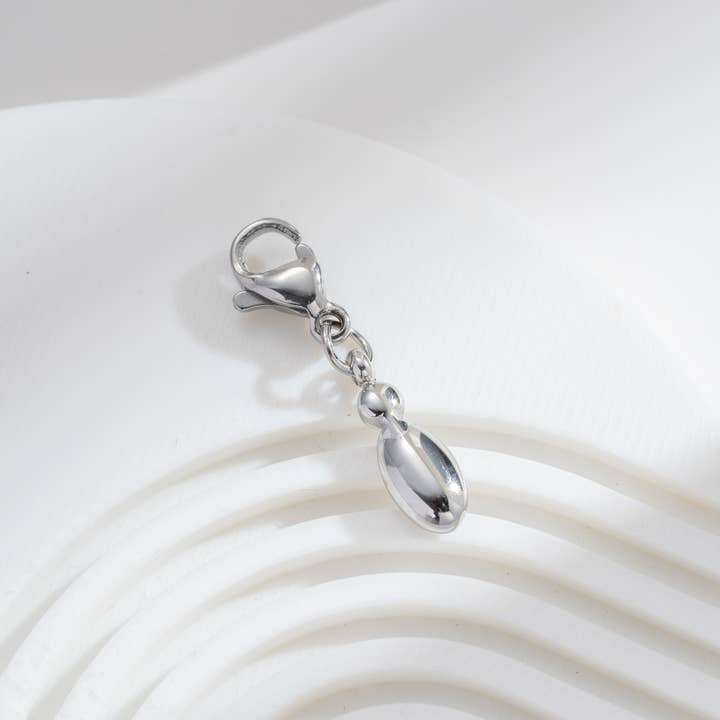 COSMOS - Wholesale Individual Charm/Pendant - Customizable stainless steel letter I alphabet pendant2