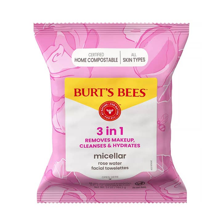 Micellar 3-In-1 Facial Towelettes With Rose Water 30Ct for wholesale by Burt's Bees