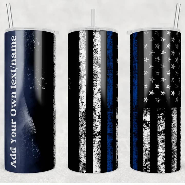 Police Back the Blue | Tumbler for wholesale by Designs by Robyn