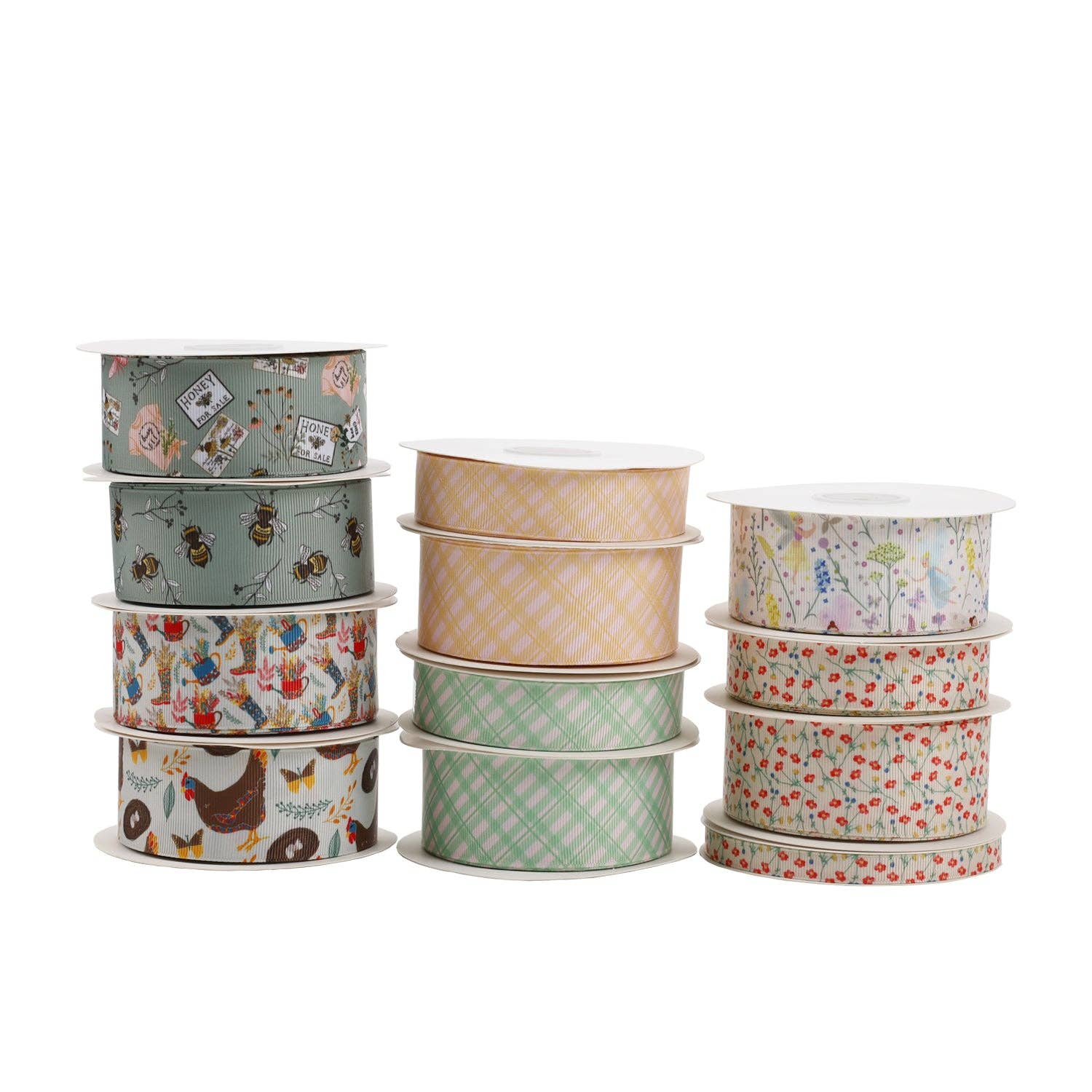 LA Ribbons Wholesale - Wholesale Ribbon - Gift Wrapping - SPRING POPPY GROSGRAIN RIBBON1