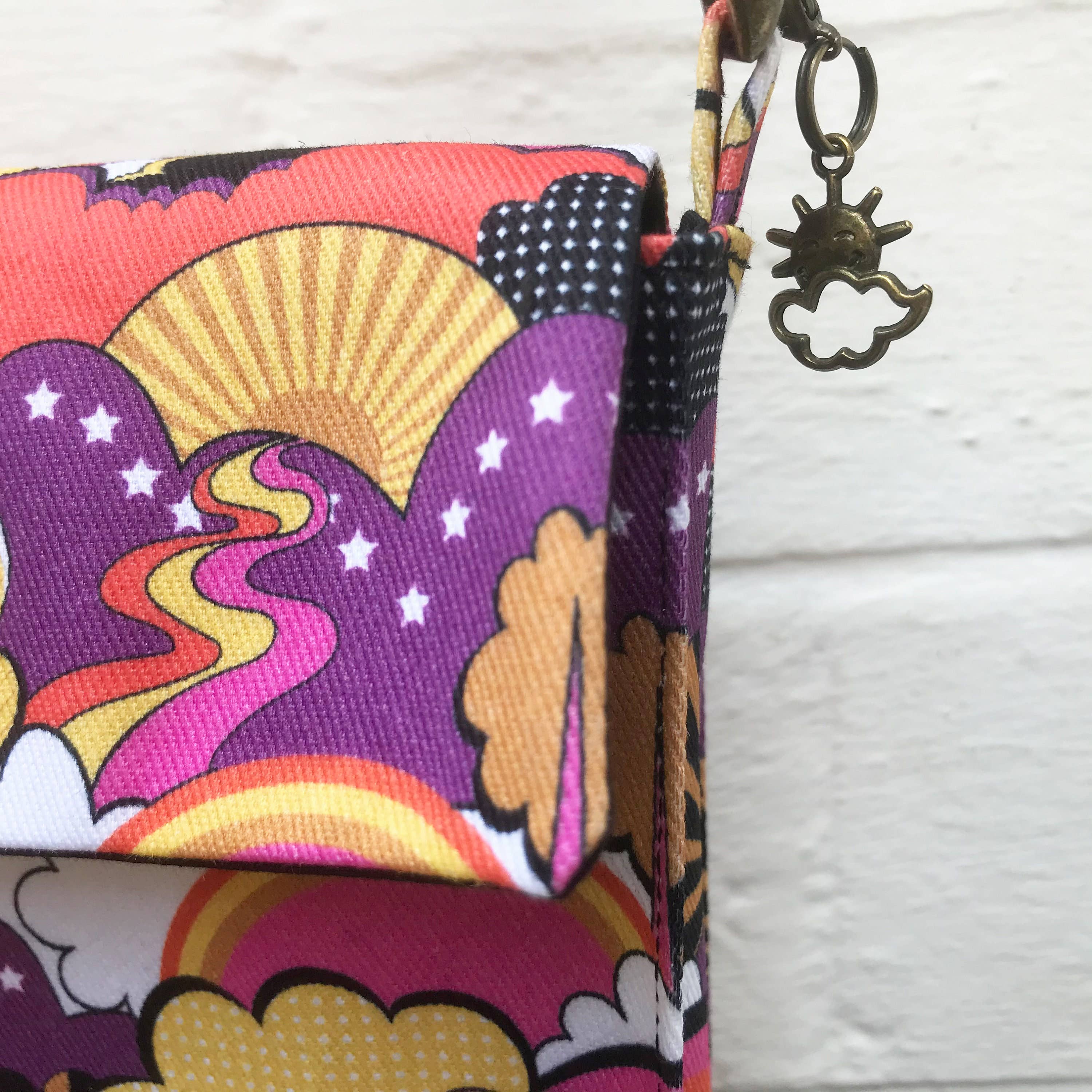 Stan and Gwyn - Vente Sac à bandoulière – femme - Sac arc-en-ciel, sac des années 1960, sac à bandoulière, sac rétro1