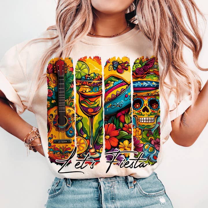 Let's Fiesta Cinco De Mayo Shirt, Mexico Tequila Sweatshirt for wholesale by CVH DREAMY LTD