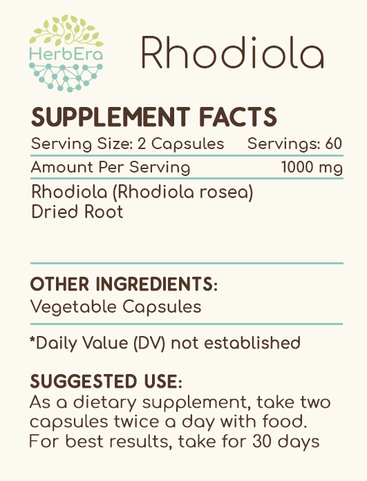 HerbEra - Wholesale Oral Supplement/Vitamin - Rhodiola Capsules3