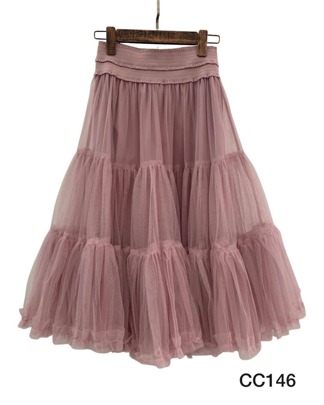 Invitadissimas - Wholesale Skirt - Women's - Pompous tulle midi skirt J875113