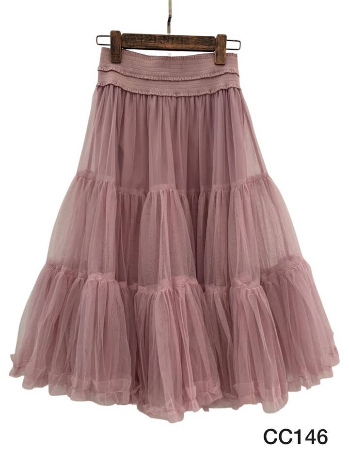Invitadissimas - Wholesale Skirt - Women's - Pompous tulle midi skirt J875113