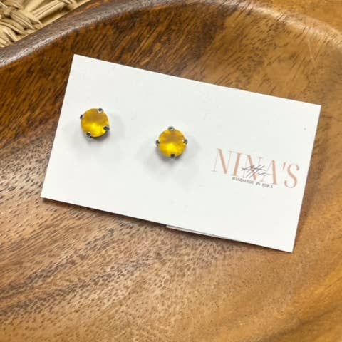 Nina’s Attic – Großhandel Ohrstecker – Swarovski-Kristall - Sonnenblume, matt