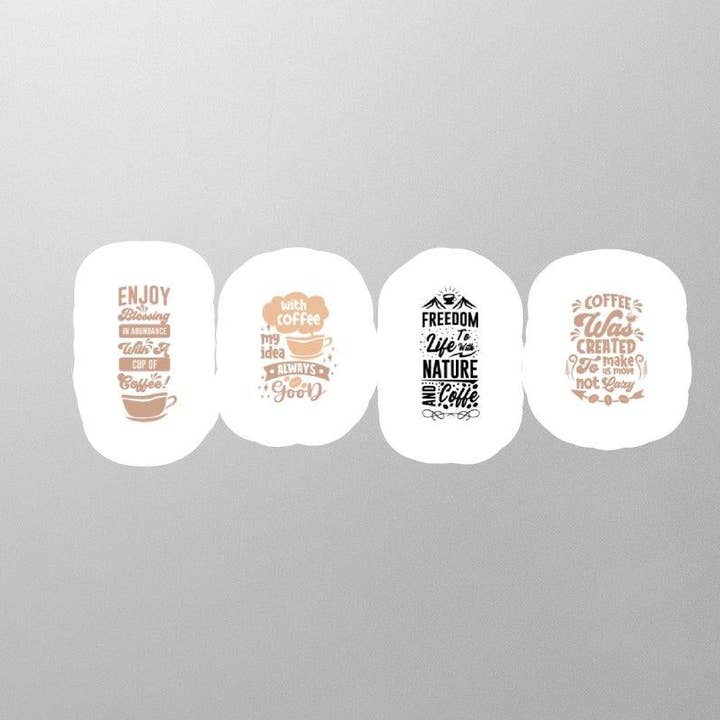 4 Coffee Small Sticker for wholesale by GraffMerch.com