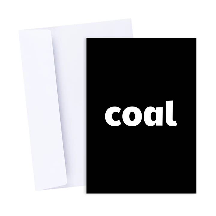 Popsy Press - Wholesale Christmas card - Coal Christmas Card - Silly Funny Merry Christmas Card