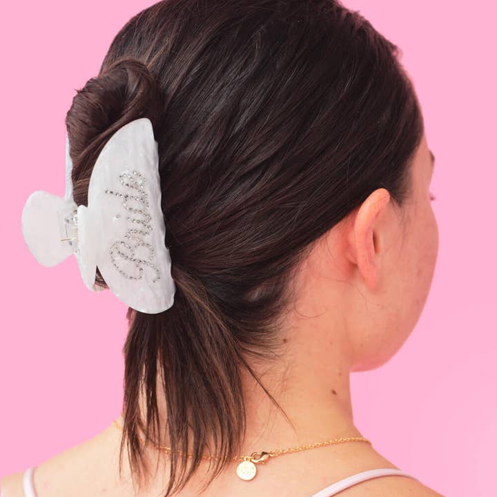 xo, Fetti - Wholesale Hair Clip - Women's - Bride Clip Acrylic Accessory, Bach Party Gift, Bridal Shower4