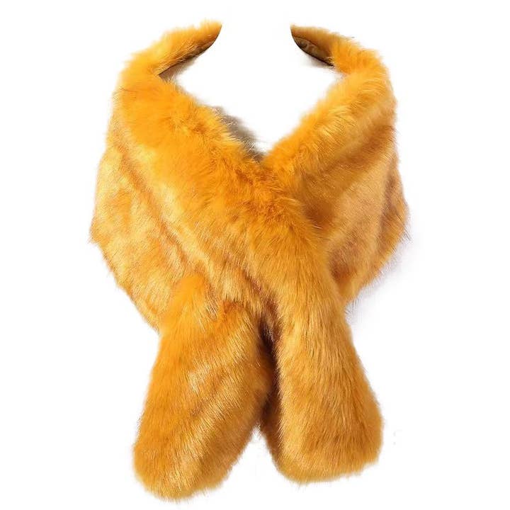 Diacly - Wholesale Fur/Faux Fur Coat - Women's - Over Size Faux Felt Fur Insert Shawl Wrap