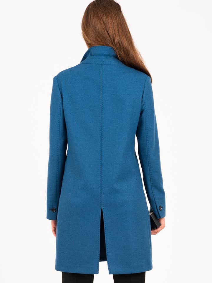 Blue Cashmere Coat for wholesale by Entelier