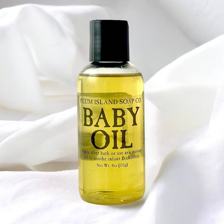 Baby Oil for wholesale by Plum Island Soap Co.