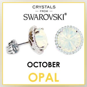 Glimmering Handmade - Wholesale Stud/Post Earrings - Birthstone Swarovski Crystal Handmade Silver Solitaire Studs9