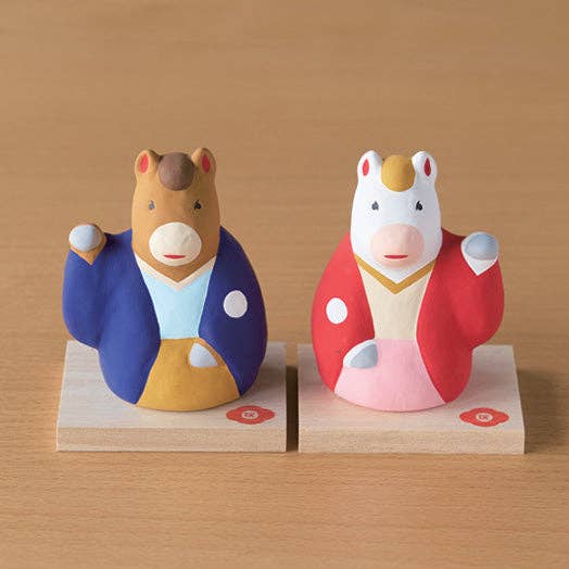 Year of Horse 2026: 'Beckoning' Horse Figures by Gangu Kobo for wholesale by wagumi