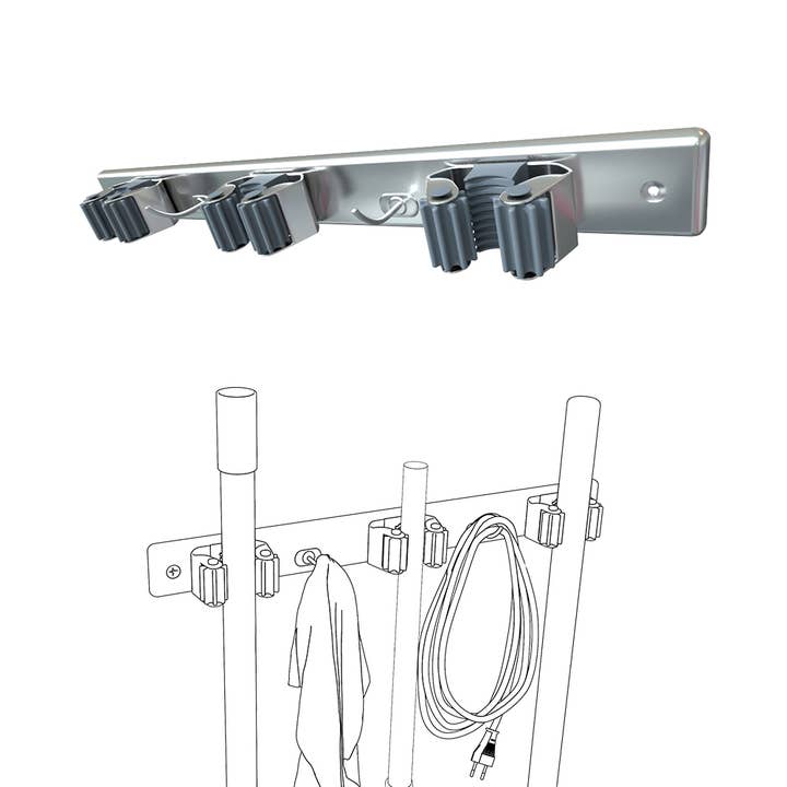 Appendiscopa Scopì; 3 inox GRIGIO per la vendita all'ingrosso da parte di Idea Casa