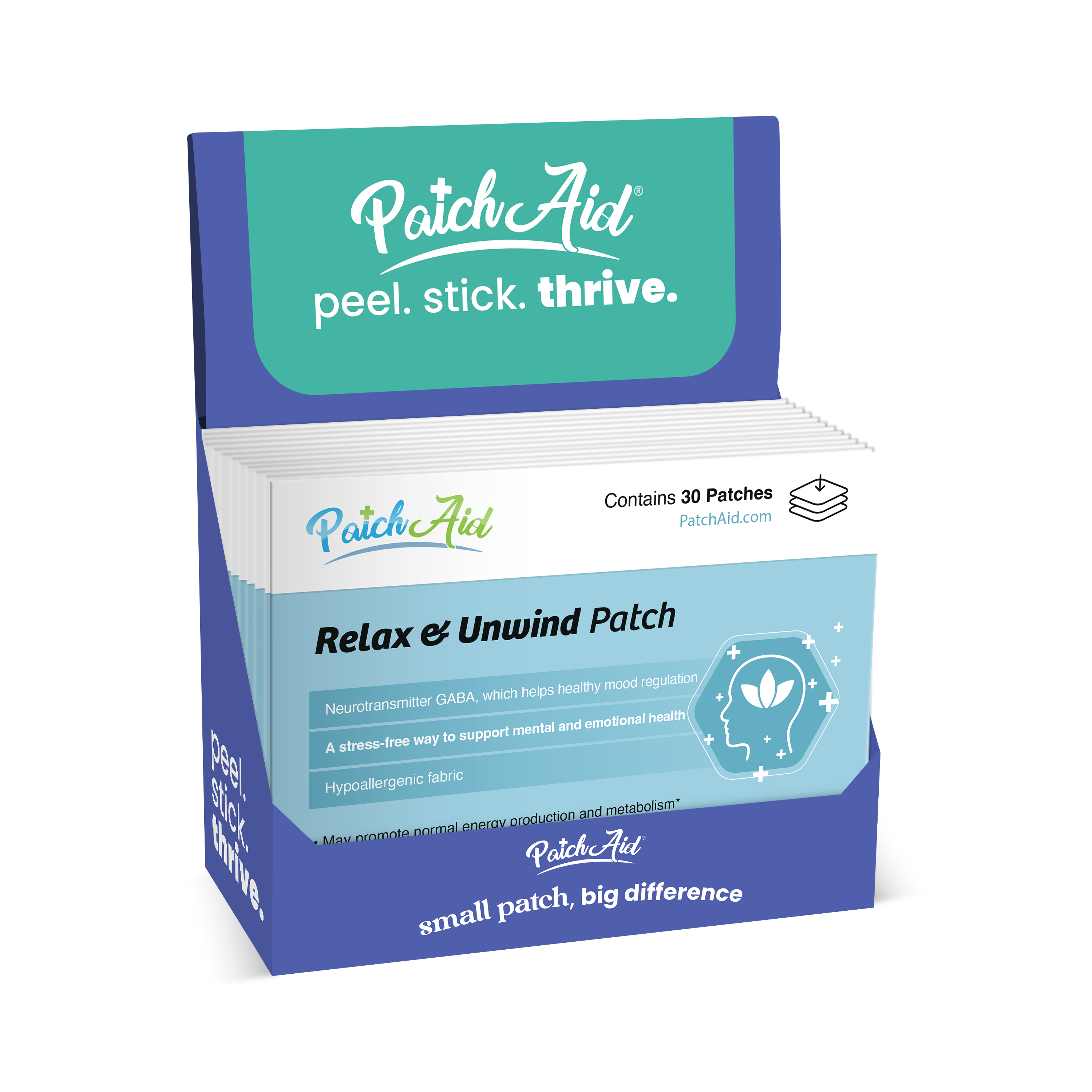 PatchAid - Wholesale Oral Supplement/Vitamin - Relax & Unwind Patch - Stress Relief & Relaxation Support0
