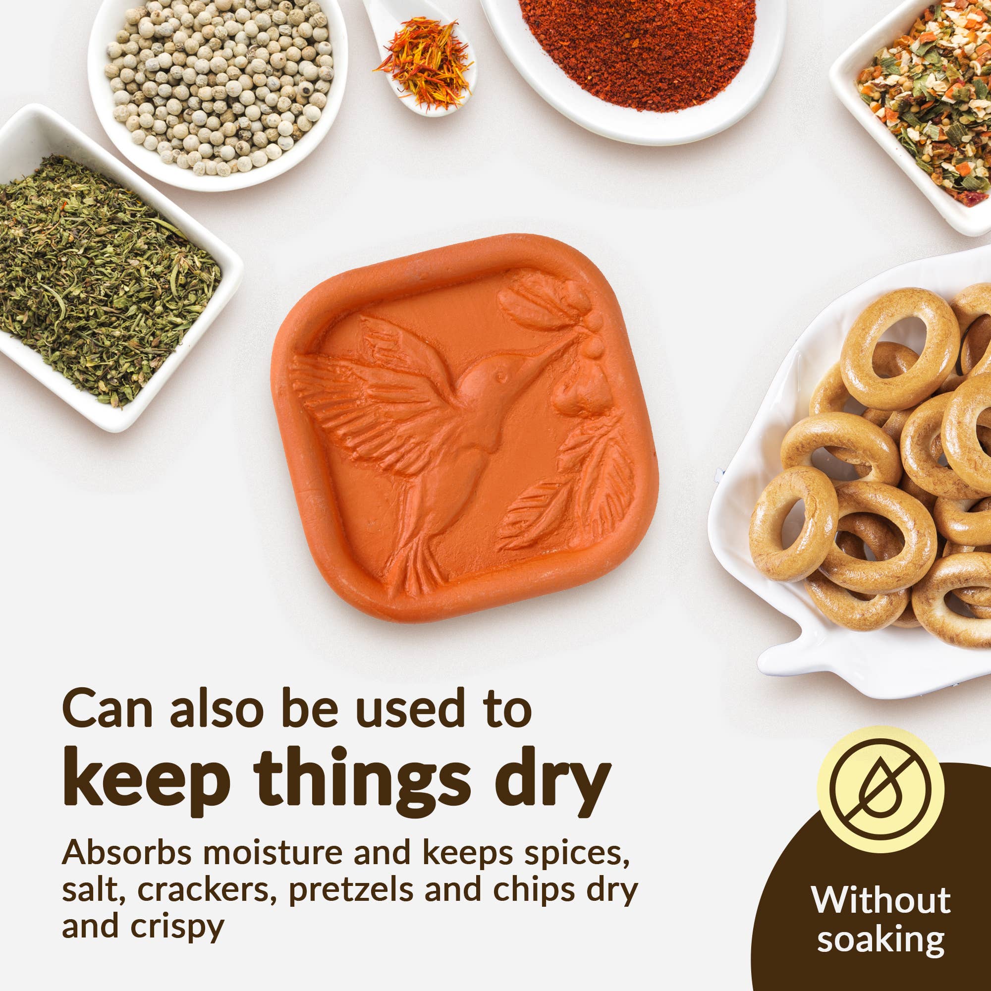 JBK Pottery - Wholesale Kitchen Tool/Gadget - Brown Sugar Saver - Hummingbird Design9