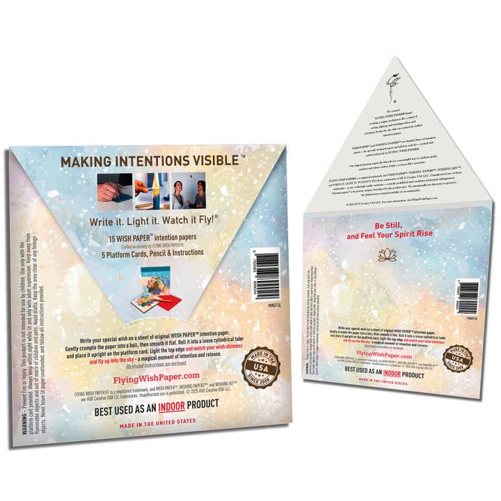 FLYING WISH PAPER ® - Wholesale Spiritual Stone/Crystal - MINDFUL – Journal, Affirmation, Manifest, A Ritual Craft Kit2