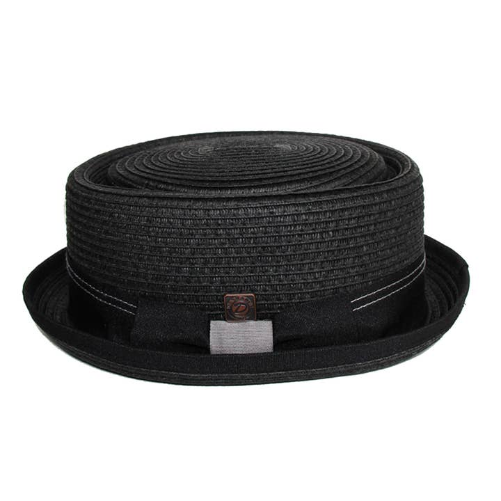 Rico Rude Boy Mod Stijl Retro Porkpie Hoed - Zwart voor wholesale door Dasmarca Hats