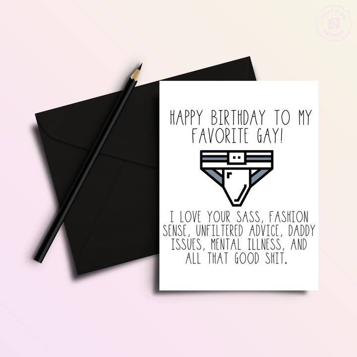 That’s So Andrew - Wholesale Birthday Card - Favorite Gay - daddy issues | Pride Birthday Greeting Card