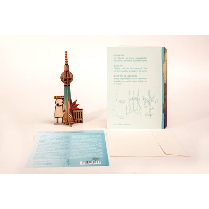 Formes Berlin GbR - Wholesale Everyday Greeting Card - TV Tower 3D Deco Craft Sheet (Copy)3