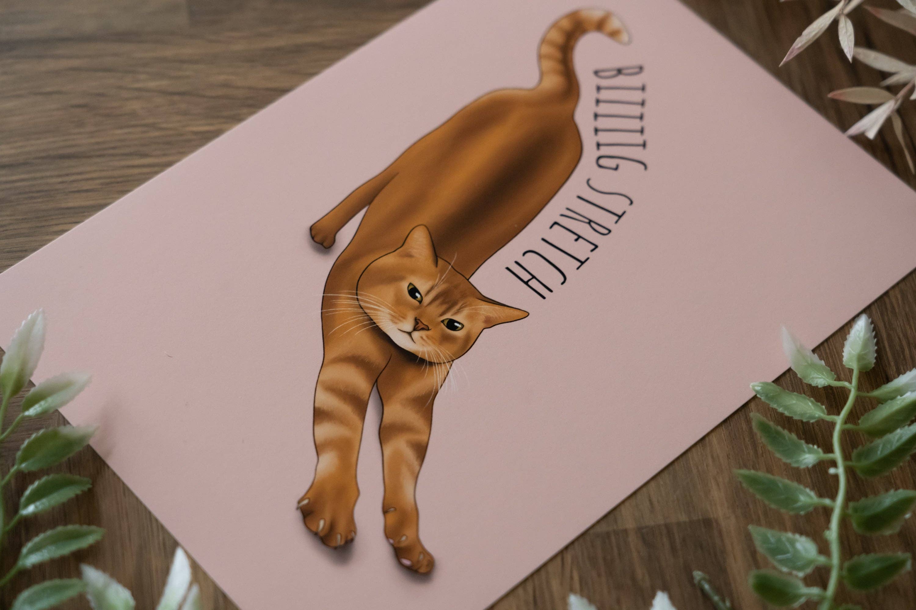 Hayley Jade Design Studio - Wholesale Art Print - Big Stretch Cat Art Print3