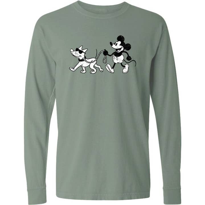 Camiseta clásica de manga larga Walking Willie para venta al por mayor de Teddy the Dog