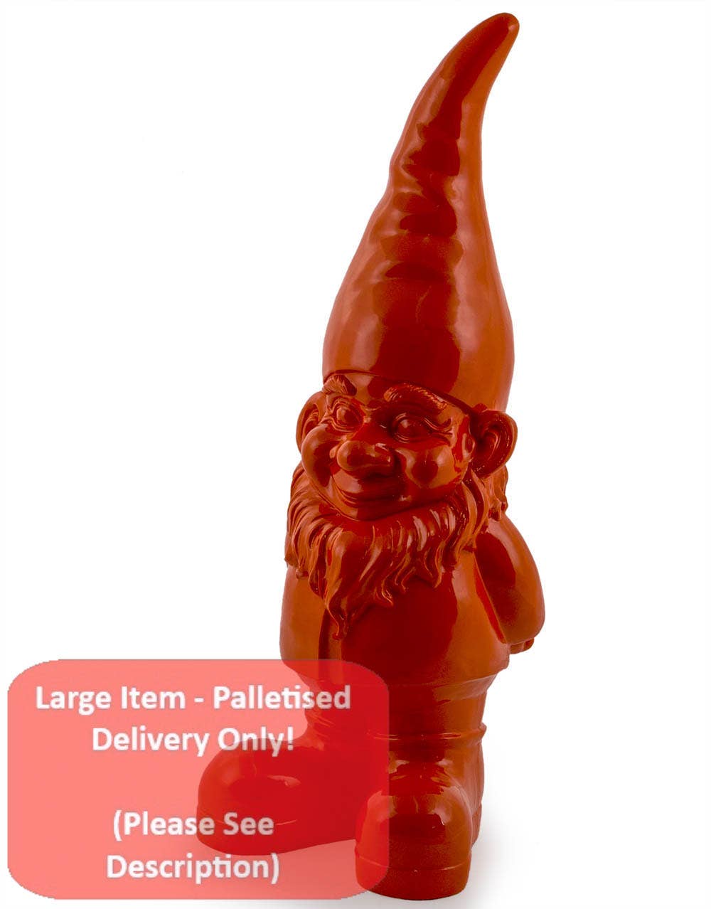 McGowan & Rutherford Ltd - Wholesale Decorative Figurine - Giant Bright Orange Standing Gnome Figure0