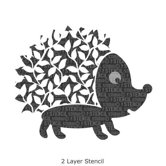 Horace Hedgehog Stencil (2 Layer Stencil) for wholesale by The Stencil Studio