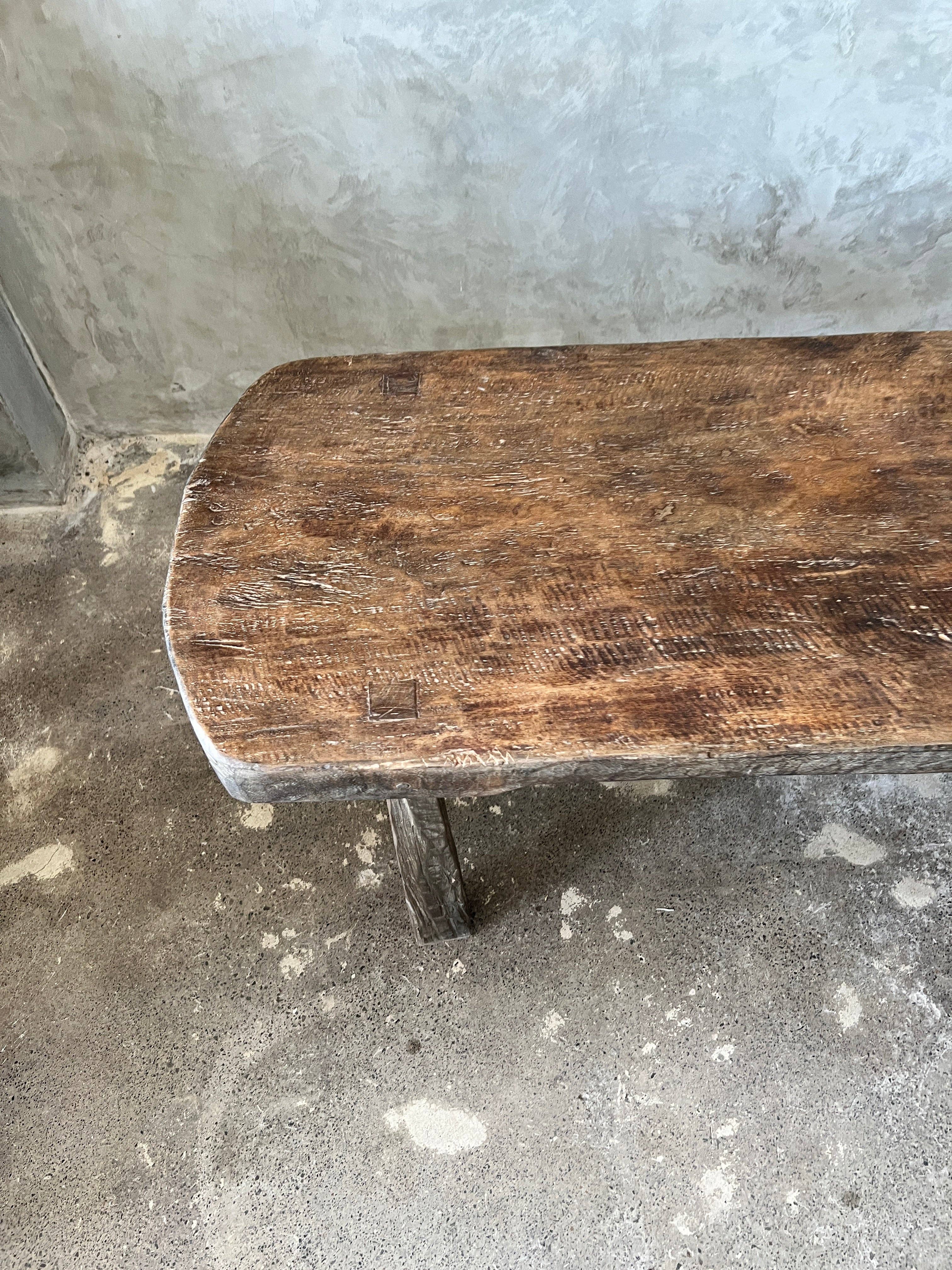 Office Objets - Wholesale Coffee Table - Large round coffee table in antique Asian teak L:2m W:50 H:507