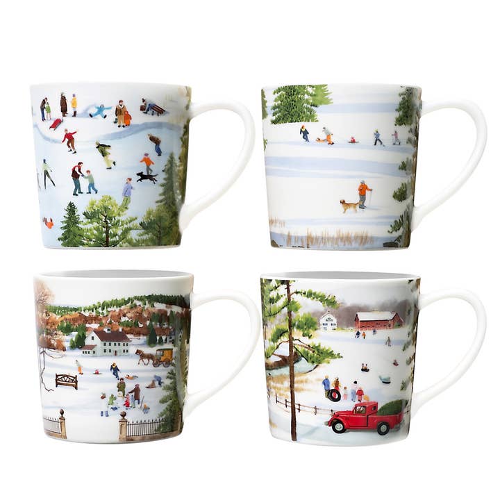 Caskata - Wholesale Coffee Mug - Caskata X Felix Doolittle Winter Wonderland Mugs, Set of 4