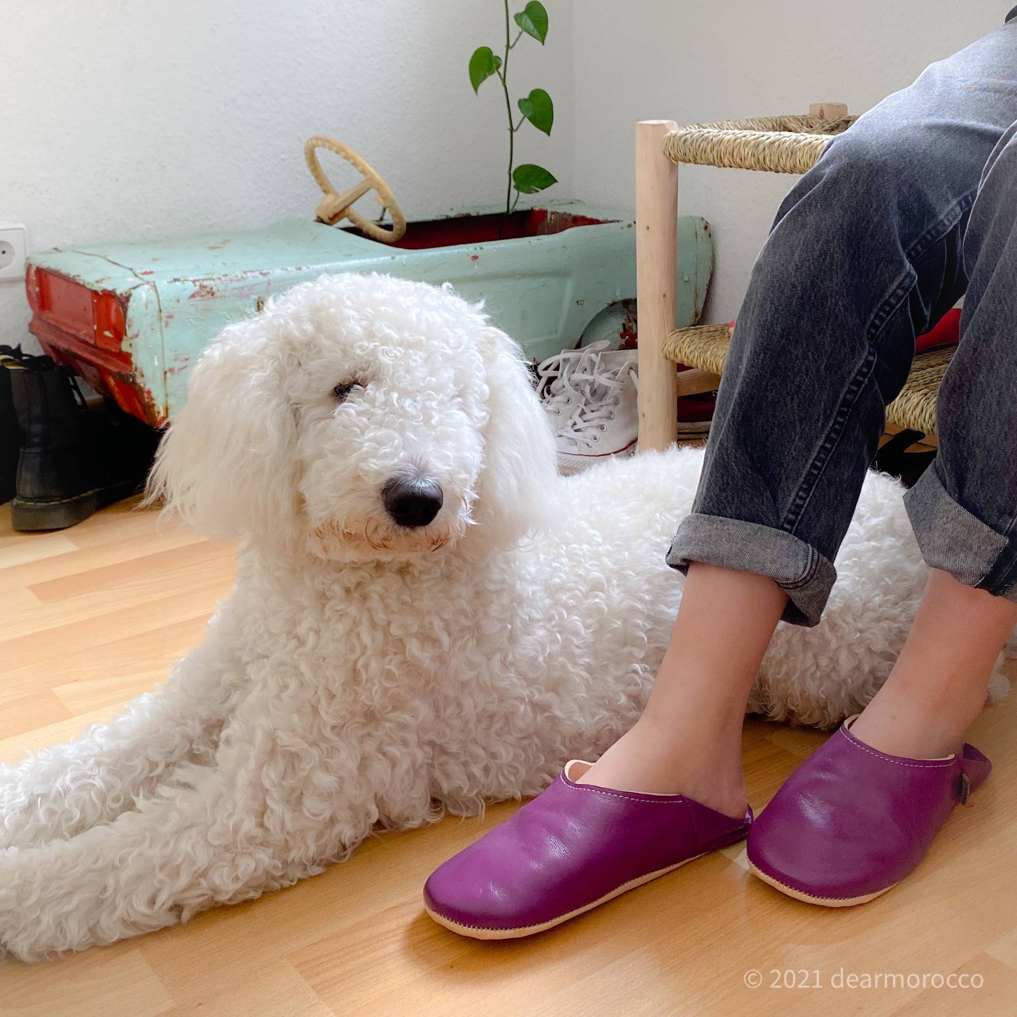 dear Morocco - Venta al por mayor Zapatillas para casa - Mujer - Zapatilla de piel marroquí Babouche//Romi Sunset7