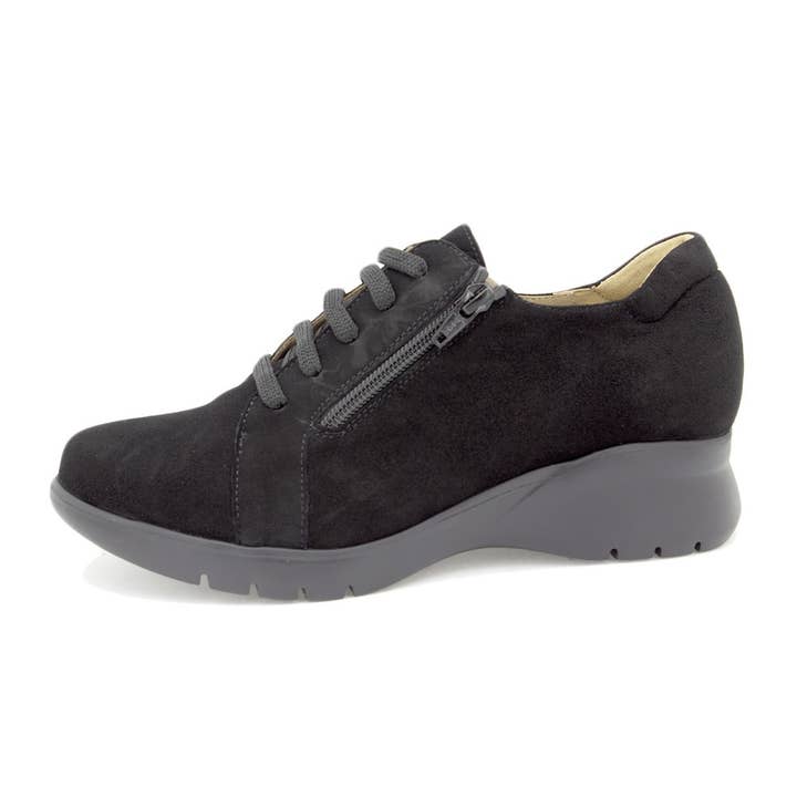 Chaussure Lacet Daim Noir 255855 pour la vente par PieSanto